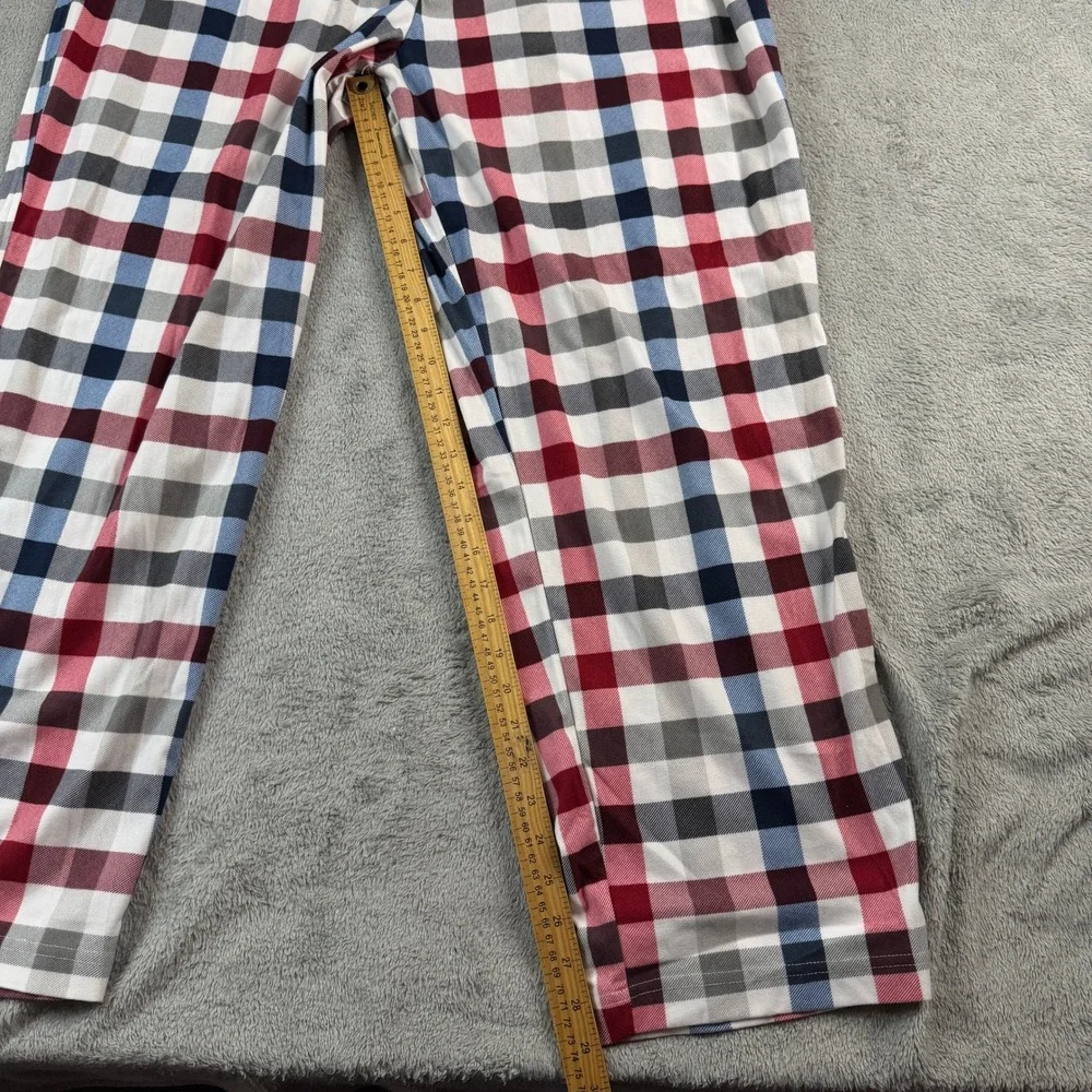 NWT Nautica Mens Plaid‎ Pajama Pants XXL Sail White Red Blue Fleece Sleepwear